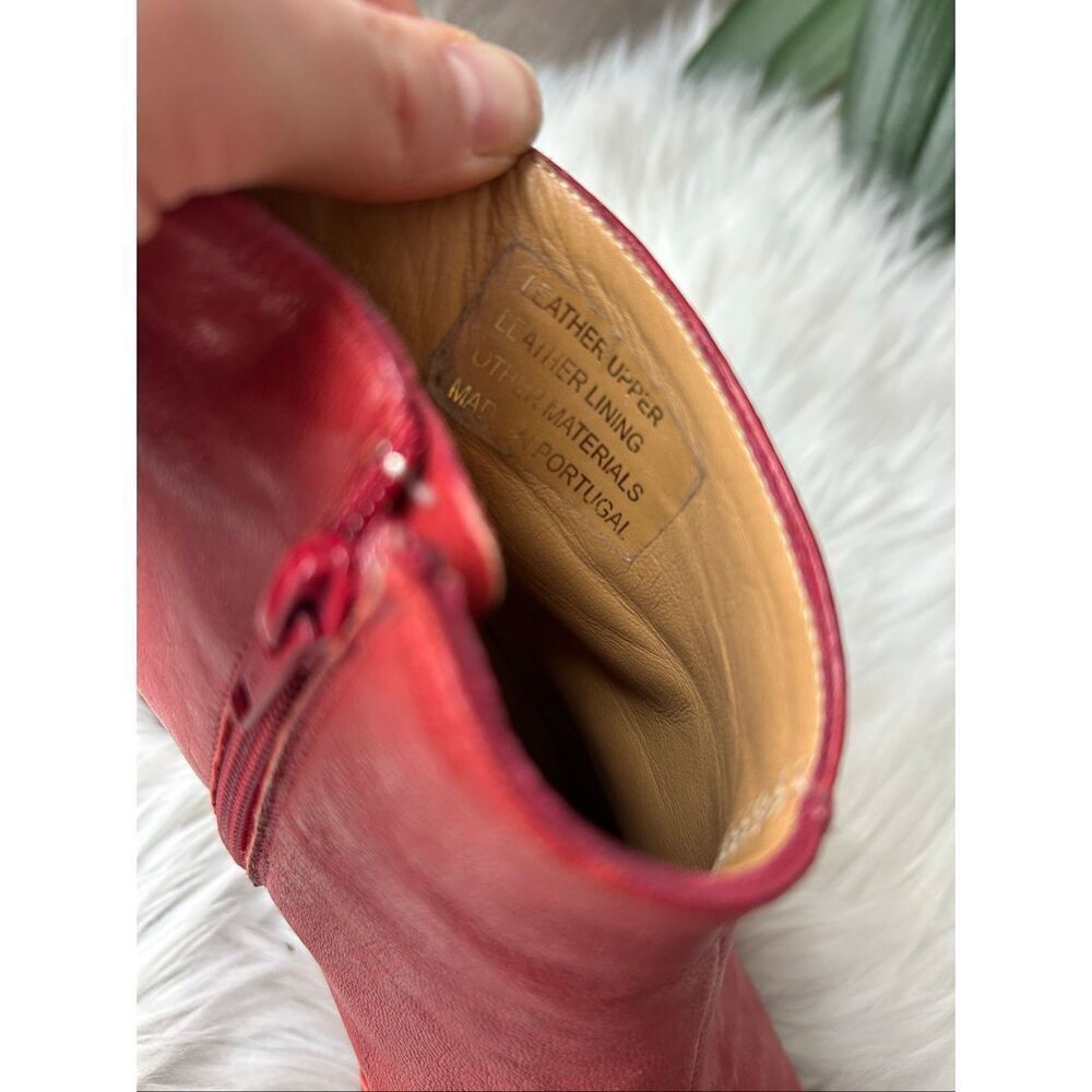 John fluevog THE JITTERS WEDGED ANKLE booties red color size 8 - Picture 5 of 7